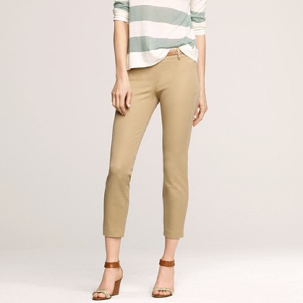 J crew Minnie khaki stretch Capri